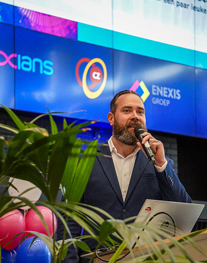 Stefan tijdens een keynote
